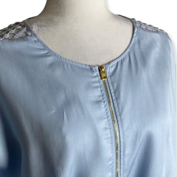 Marc New York Light Blue Full Zip Cinched Utility Jacket Womens Sz M - Picture 2 of 11